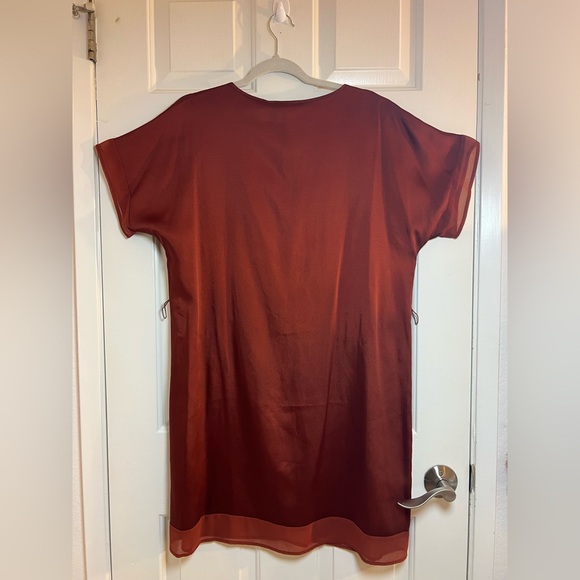 DKNY Women's Deep‎ Rust V-Neck Tunic - Picture 3 of 11